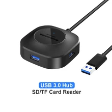 USB 3,0/2,0 концентратор с SD/TF кард-ридером портативный супер скорость совместим для всех ноутбуков