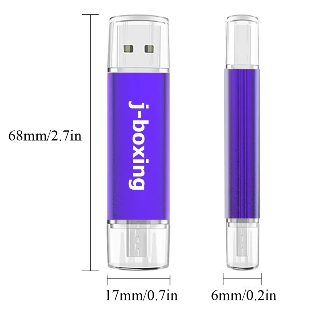 J-bxing OTG USB флеш-накопитель 8 г 16 г 32 г флеш-накопитель с двумя портами памяти для samsung huawei LG Xiaomi 64 Гб 128 Гб флешки