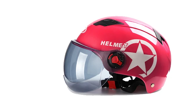 Мотоциклетный шлем скутер велосипед Открытый полубейсбольный шлем УФ Защита Защитный шлем мотокросс шлем многоцветный - Цвет: Розовый