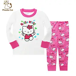 Детская брендовая Пижама; новый стиль; детский осенний спортивный костюм из чистого хлопка; комплект нижнего белья с рисунком