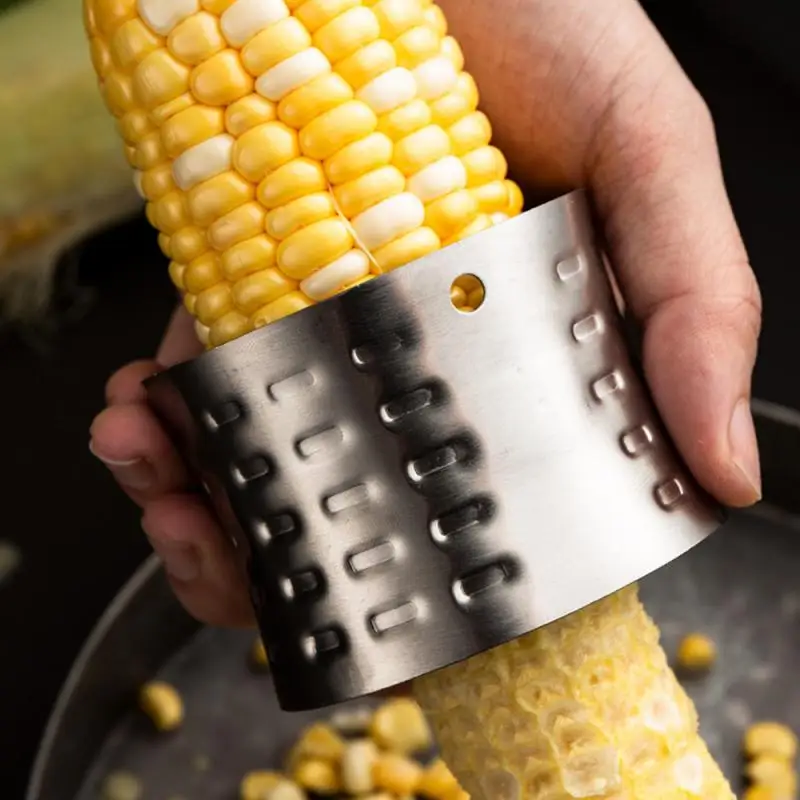 1pcs Home Corn Plane Peeler Cob Thresher Gadgets Manual Rotation Stainless Steel Corn Stripper Cutter Kitchen Tools Cocina