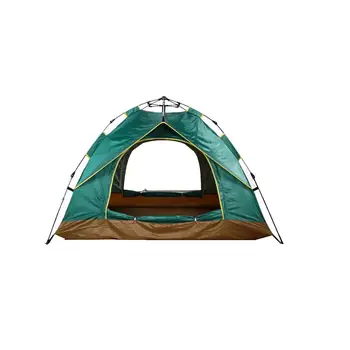 

Camping Hiking Double Layer Tent Folding Tent Outdoors Polyester Green 4 Person Travel Mosquito Net Automatic Tent Bedding