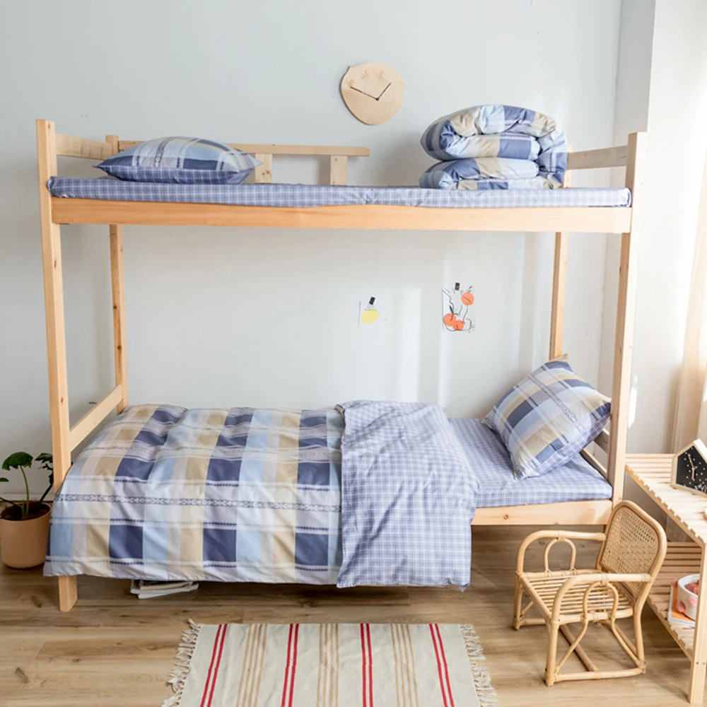 

Super Warm Soft 100% Cotton 3 Pieces Bedding Set Sheet Quilt Cover Pillow cases Suitable For Twin Size