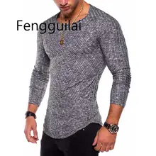 Plus Size S-4XL Slim Fit Sweater Men 2020  Spring Autumn Thin O-Neck Knitted Pullover Men Casual Solid Mens Sweaters Pull Homme
