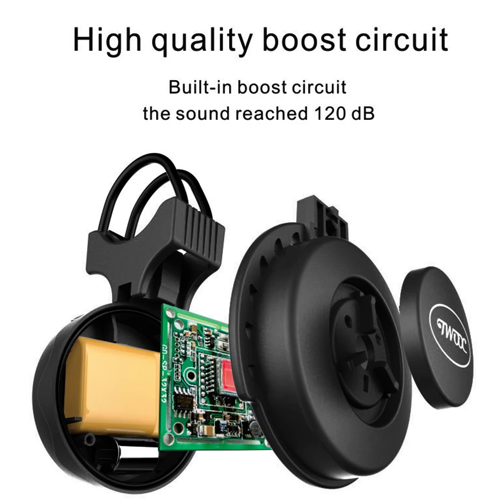 Bicycle Bell Electronic Horn USB Rechargeable Cycling Handlebar Alarm Ring