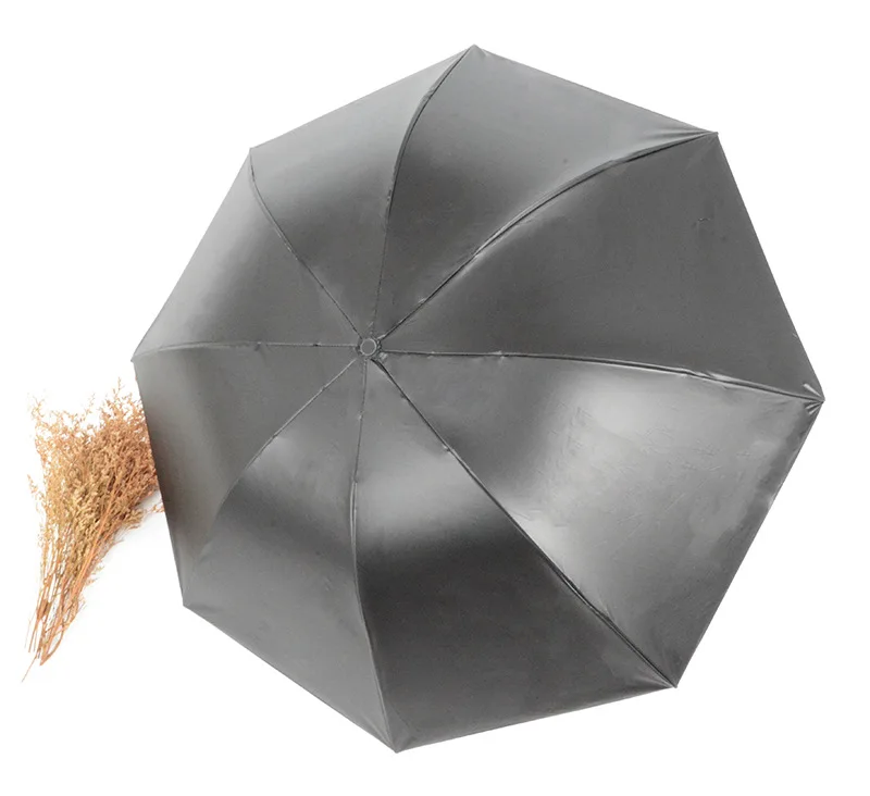 Customizable UV-Protection Parasol Vinyl Sun-resistant Advertising Umbrella All-Weather Umbrella Manual Folding Umbrella 21-Inch