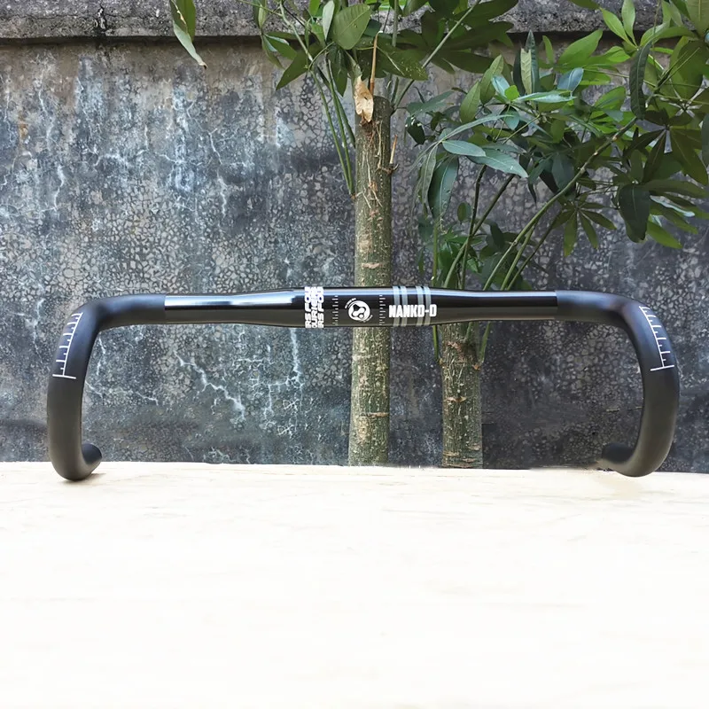 New FOURIERS HB-RA010 Comfortable practical aluminum bicycle handlebar 380/400/420/440mm road bike Compact bend handlebar