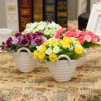 

Ceramic Imitation Flowers Set Handbags-Artificial Flower Small Bonsai Decorative Flower Floristry Furnishings Hot Selling