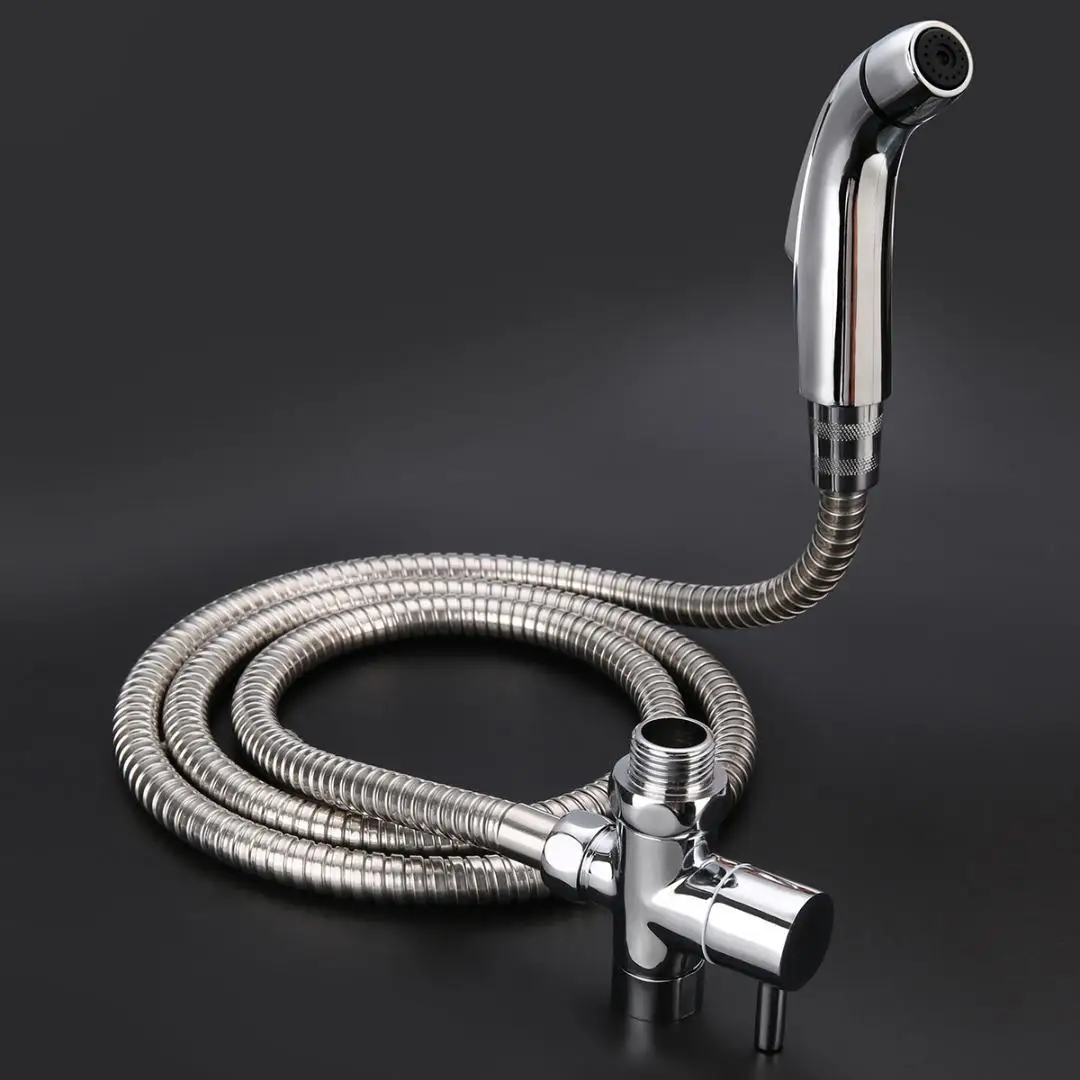 Hand Held Bidet Sprayer with Wall Bracket Diverter Toilet Shower Head Bidet Sprayer Set for Bathroom Bidet Faucet