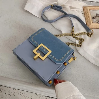 

Scrub Leather Crossbody Bags for Women 2020 Fall Small Shoulder Messenger Bag Fashion Quality Chain Handbags and Purses