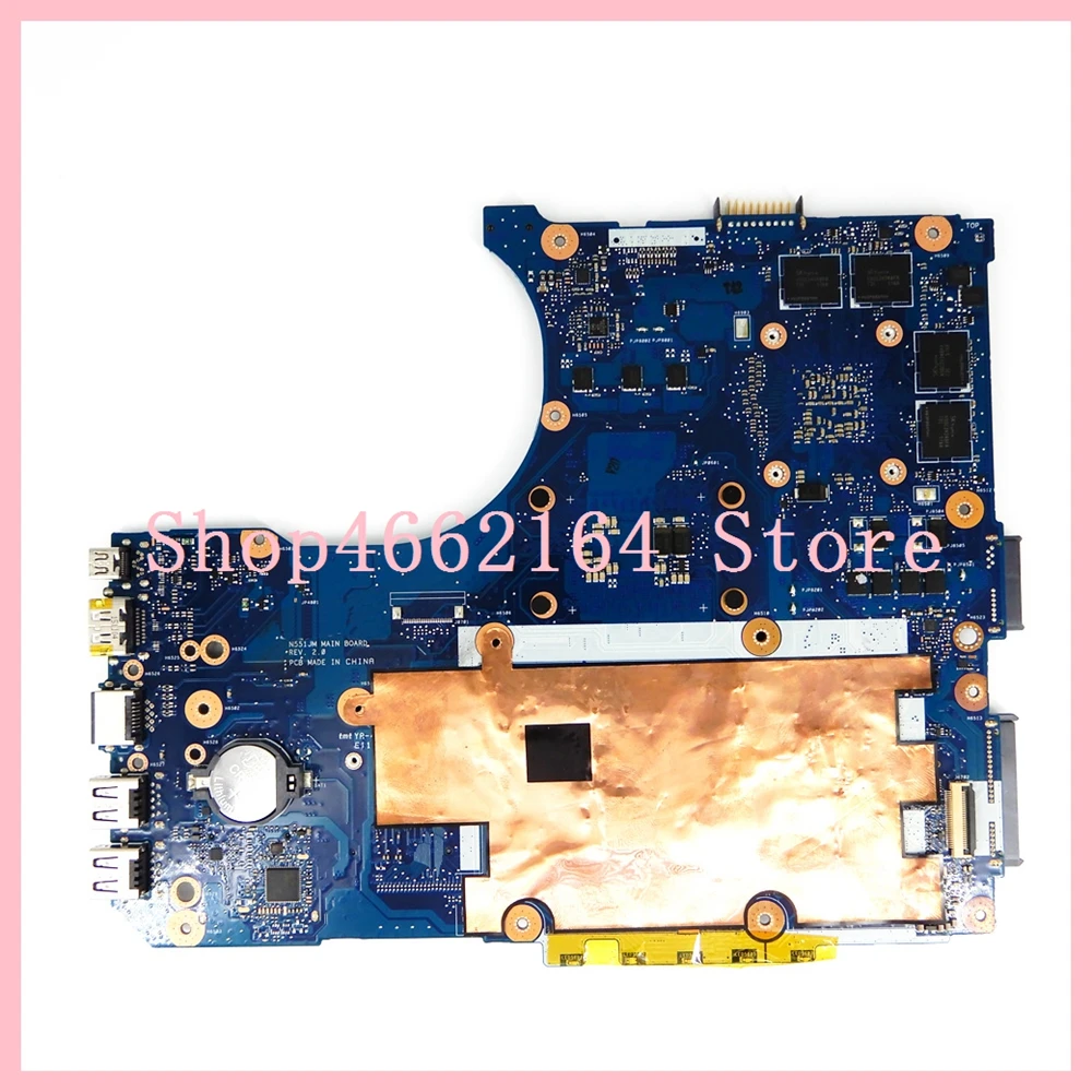 amazing  N551JW motherboard GTX960M/4G I7-4750HQ CPU mainboard For ASUS N551JB G551J G551 N551JW N551JK N551