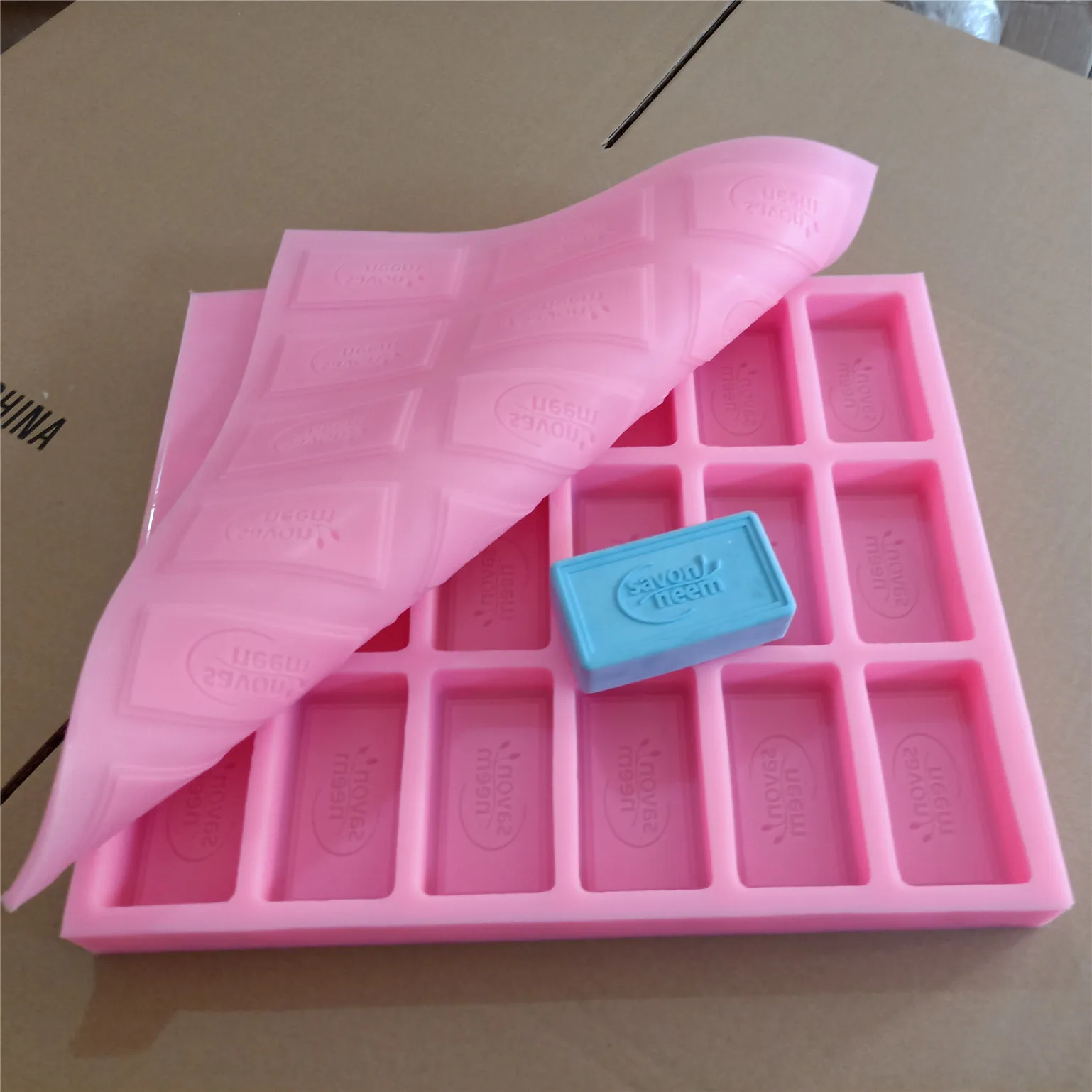 16 Cavities Bar Soap Mold Mould Customize Silicone Mold for Cold Process Natural Soap Making