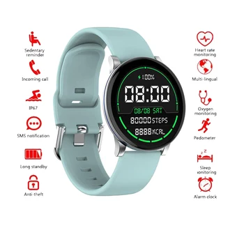 

Fashion Color Screen Smart Watch Time Weather Display Heart Rate Blood Pressure Monitoring Smart Watch Call Information Reminder
