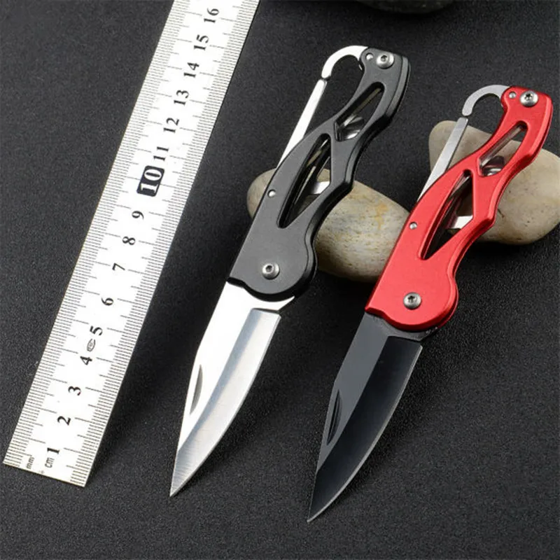 

Carabiner Knife Outdoor Box Parcel Survive Fold Pare Blade Camp Open Multi Tool Fruit Package Peel Pocket Peeler Razor Sharp