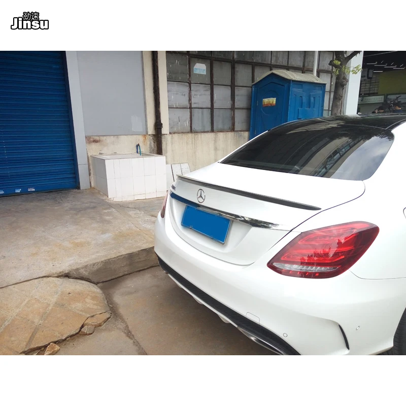 AMG стиль углеродного волокна задний спойлер багажника для benz c class c200 c220 c250- W205 C63 AMG CF Стайлинг спойлер крыло