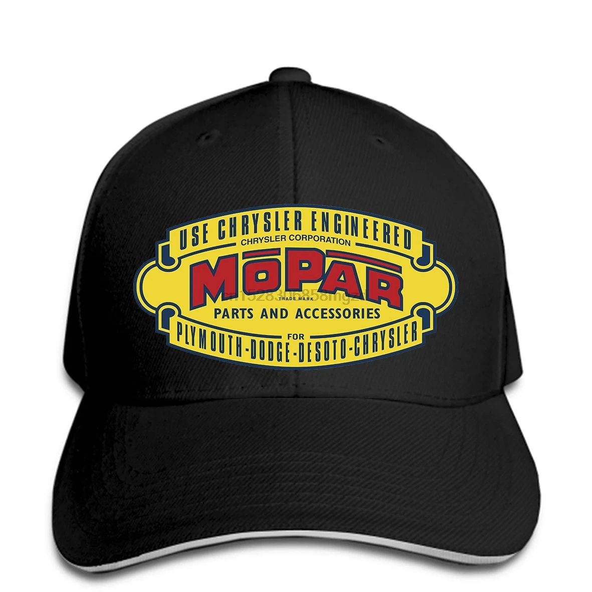 Мужская бейсболка Mopar Motorsports классический логотип Chrysler Dodge Black T Shir мужская