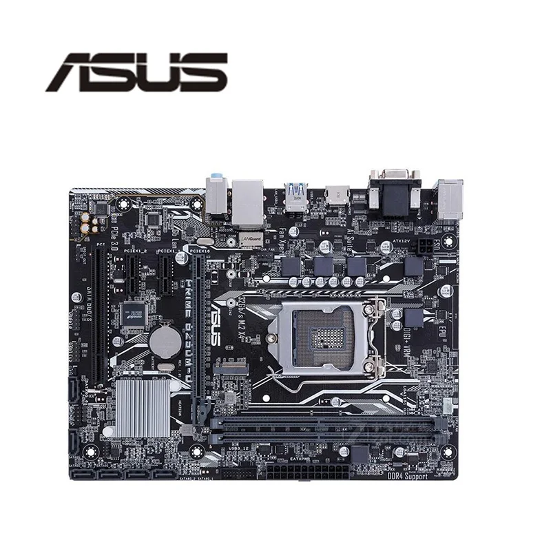 Для Asus PRIME оригинальная б/у настольная Материнская плата Intel B250 B250M DDR4 LGA 1151 i7/i5/i3