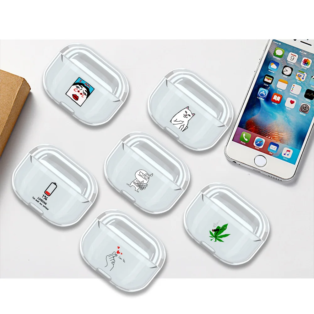 Милый мультяшный прозрачный чехол из поликарбоната для Airpods 3, беспроводная Защитная крышка для наушников, противоударный чехол для Apple Air Pods Pro, чехол для наушников