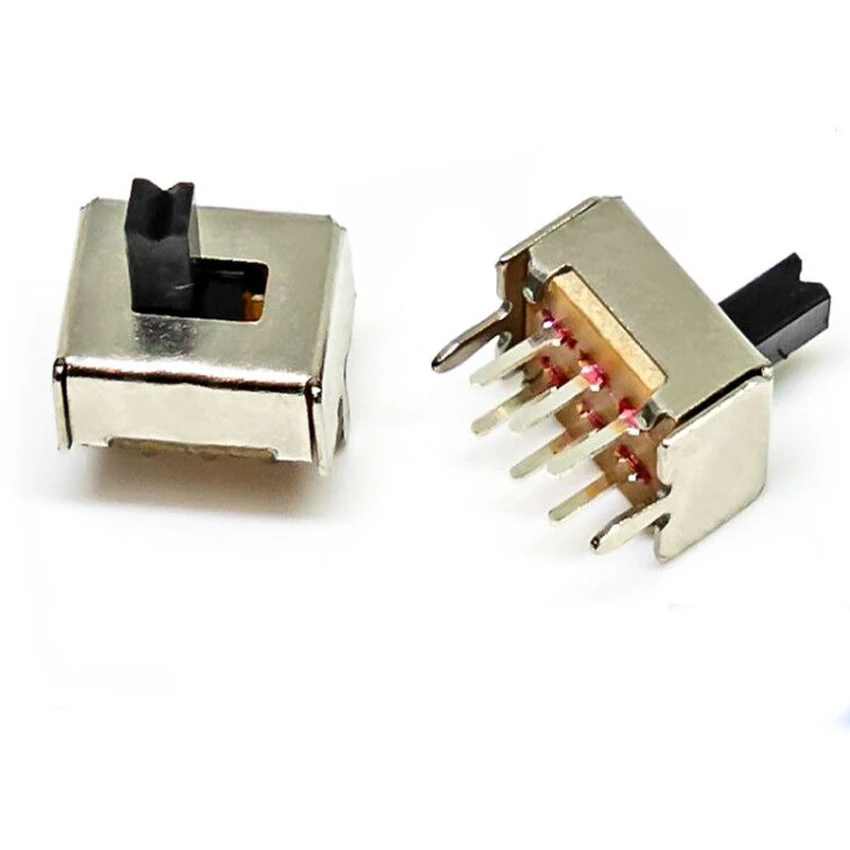 

200PCS/Lot SS22D07 SS22D07VG4 Double Slide Toggle Switch 6P/6Pin 2P2T Vertical Type 4MM