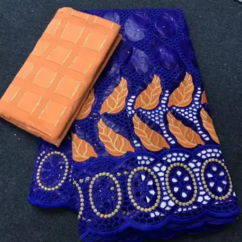 

African bazin riche fabric african lace fabric wedding high quality 2.5+2.5 yards nigerian lace fabric for dress bazin brode