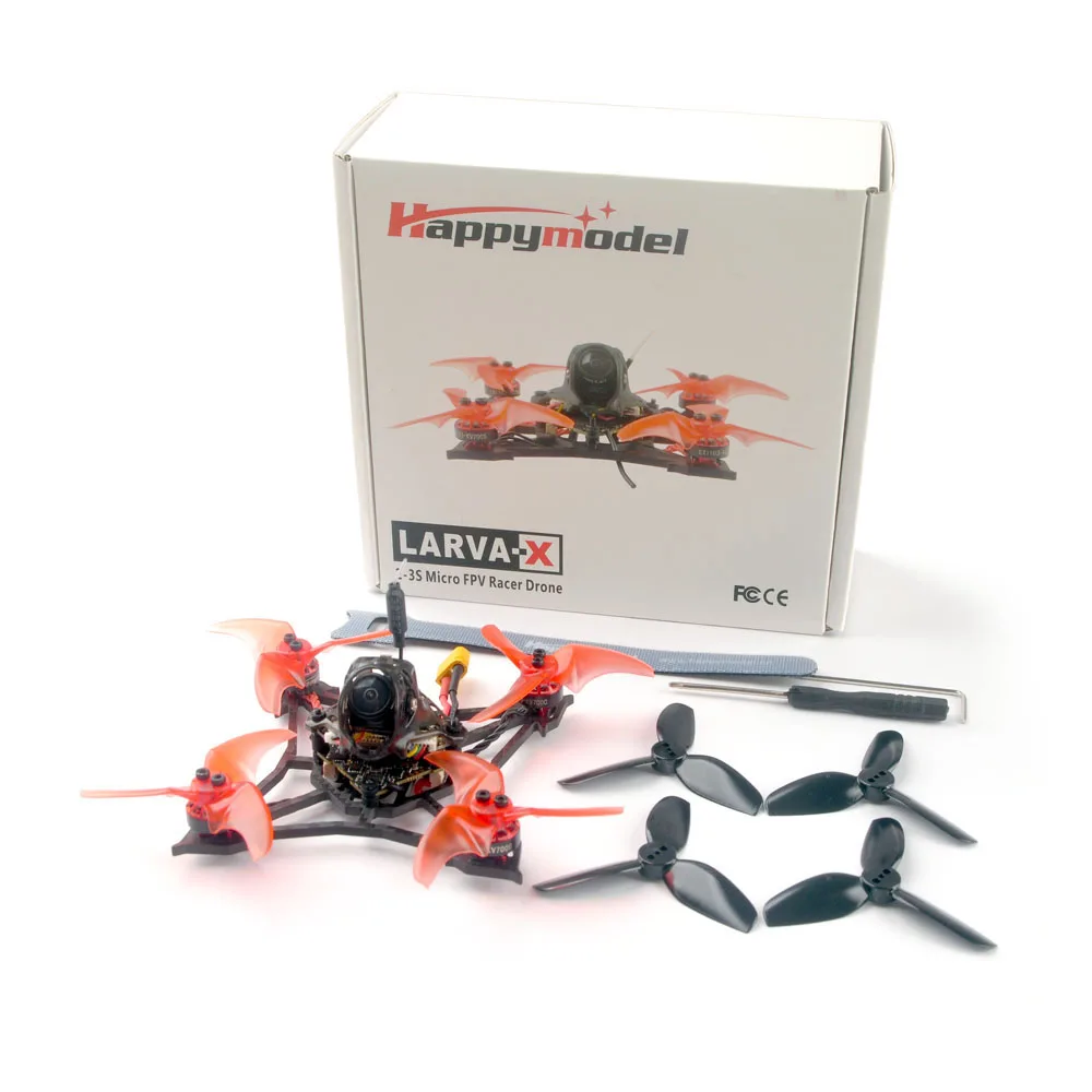 

Happymodel Larva X 100mm Crazybee F4 PRO V3.0 2-3S 2.5 Inch RC FPV Racing Drone BNF w/ Runcam Nano2 Camera Frsky Flysky