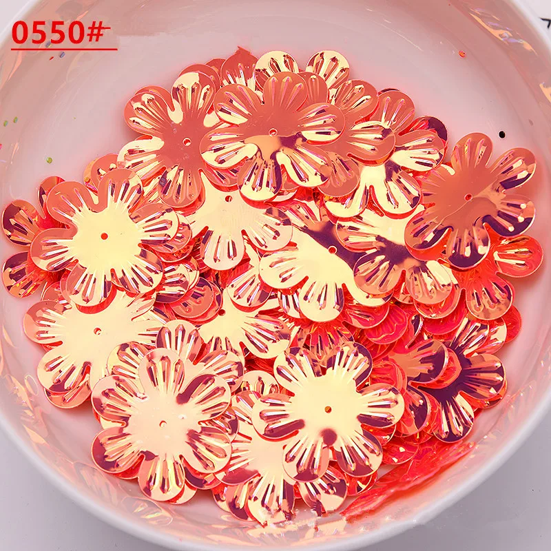 Flower Shape Loose Sequins Paillettes Confetti Glitter Sequin Sewing Accessories Garment Lentejuelas 50g 22mm 30mm