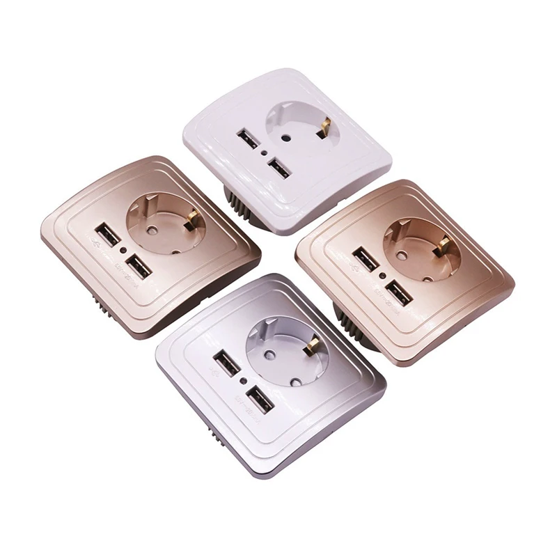 Настенное зарядное устройство с двумя USB портами 5 В 2 А 4 шт.|eu socket plug|dual wall usbusb charger