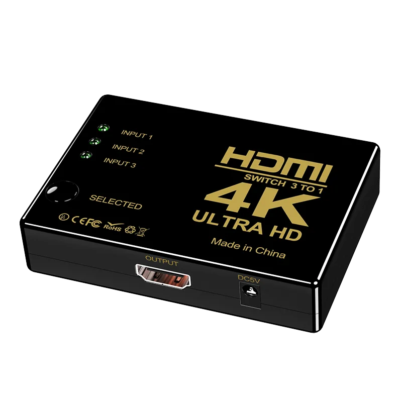 3 в 1 выходной порт концентратор коммутатор для DVD HDTV Xbox PS3 PS4 HDMI сплиттер 1080P 4K * 2K 3D