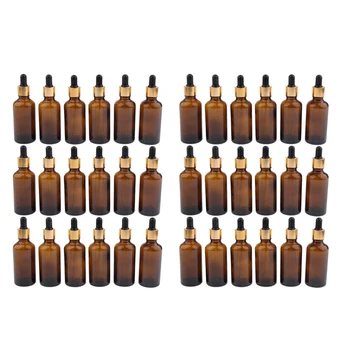 

36pcs Empty Dropper Bottles Refillable Essential Oil Cosmetic Jar Canning for Home Travel Hotel Shop Display - 30ml