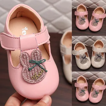 

Baby First Walkers Girls Short Princess Shoes Autumn Toddler Infant Kids Baby Rabbit Knited Shoes M1204