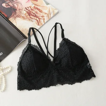 

Women Bralette Seamless Lace Girl Women Padded Wire Free Bra Wireless Thin Underwear Sexy Lingerie Soft Bras For Women