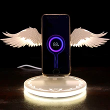 Беспроводное зарядное устройство Angel Wings Magic 10W Qi для быстрой зарядки iPhone x xs max 8 samsung s10 9 huawei p30 pro mate 20 зарядное устройство