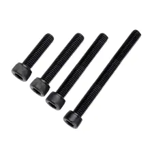 5pcs M7 Bolt Fine Pitch 1.0mm Fully Threaded Long 15 to 400mm Black Grade 12.9
