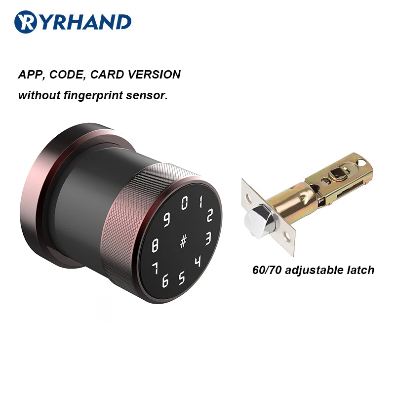 Anti-Copper WiFi TT замок приложение Bluetooth умный дверной замок цифровая клавиатура ручка стилизованная без ключа вход Цифровой безопасности дверной замок с TT замок приложение - Цвет: Anti-Copper