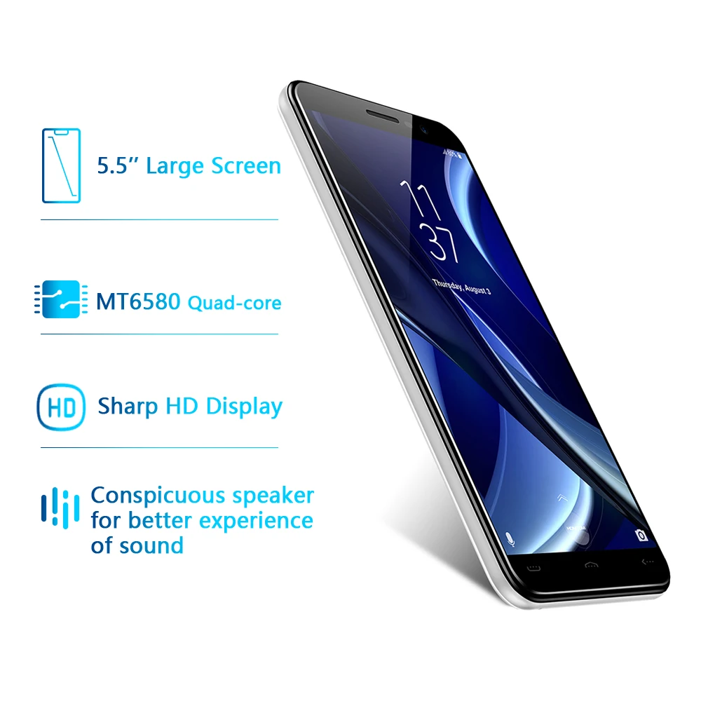  Global Version HOMTOM S16 Fingerprint Mobile Phone Android 5.5