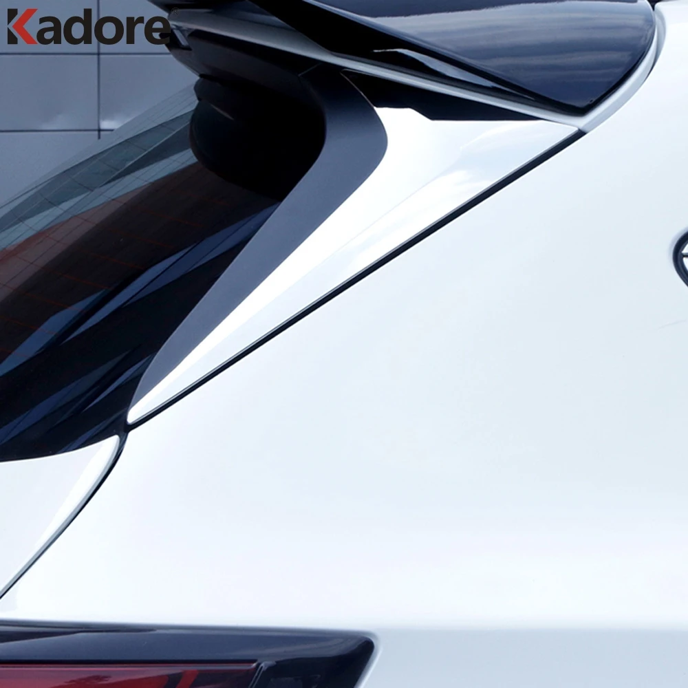 Chrome Rear Window Spoiler Side Triangle Cover Trim 2ps for Mazda CX-5 2017 2018 