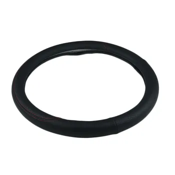 

PU Leather Steering Wheel Cover 38cm Auto Fit AllSeasons 1PC Practical