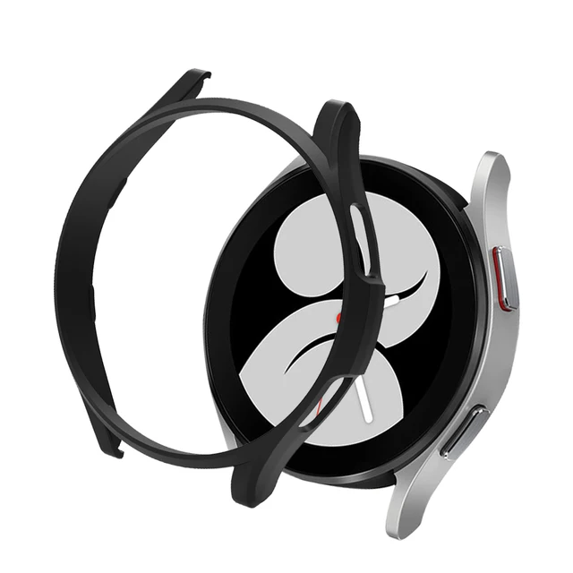 PC Matte Watch Cover for Samsung Galaxy Watch 4 40MM 44MM Watch 4 Classic 42mm 46mm Case All-Around Protective Bumper Shell Black