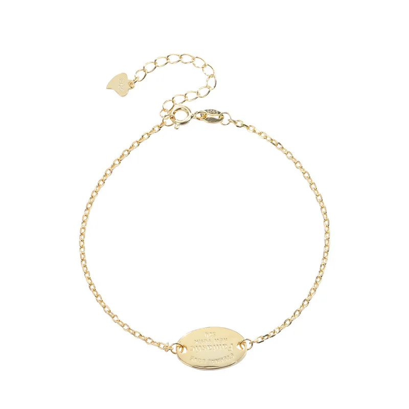 Настоящий 925 пробы, серебряный геометрический овальный браслет для очаровательных женщин, вечерние, классические ювелирные украшения,, аксессуары, подарок