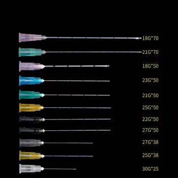 

Needle Tips 25G/27G/30G Plain Ends Notched Endo needle tip Syringe 2pcs/pack * 10 packs