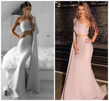 

2020 Long Plus Size Muslim Prom Evening Dresses Dubai Women's Night Formal Party Gala Dress