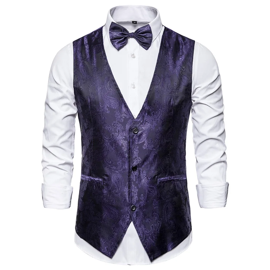 Мужской костюм, жилет, chalecos para hombre, с галстуком-бабочкой, однотонный, colete, для социальных мероприятий, жилет, вечерние, d90917