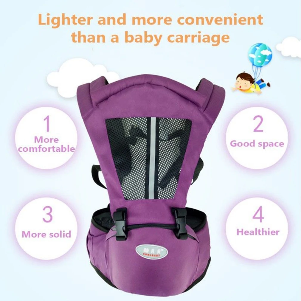 Infant Hip Seat Newborn Waist Hip Seat Wrap Belt Sling Backpack Front Back Chest Multifunction Breathable Carriers