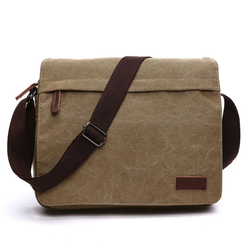 

Men's Practical Canvas Messenger Bags Fashion Travel Office Laptop Crossbody Bag Retro Casual Teens School Shoulder Satchel H054