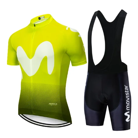 MOVISTAR велосипедные шорты 9D Ropa Ciclismo мужские летние быстросохнущие профессиональные велосипедные шорты - Цвет: Cycling suit