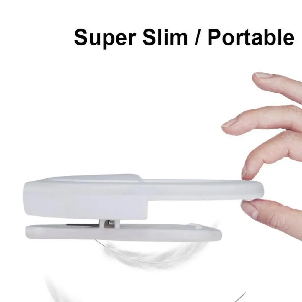 Portable USB Charge LED Selfie Ring Light Phone Enhancing Light Universal for Any Cellphone Smartphone White