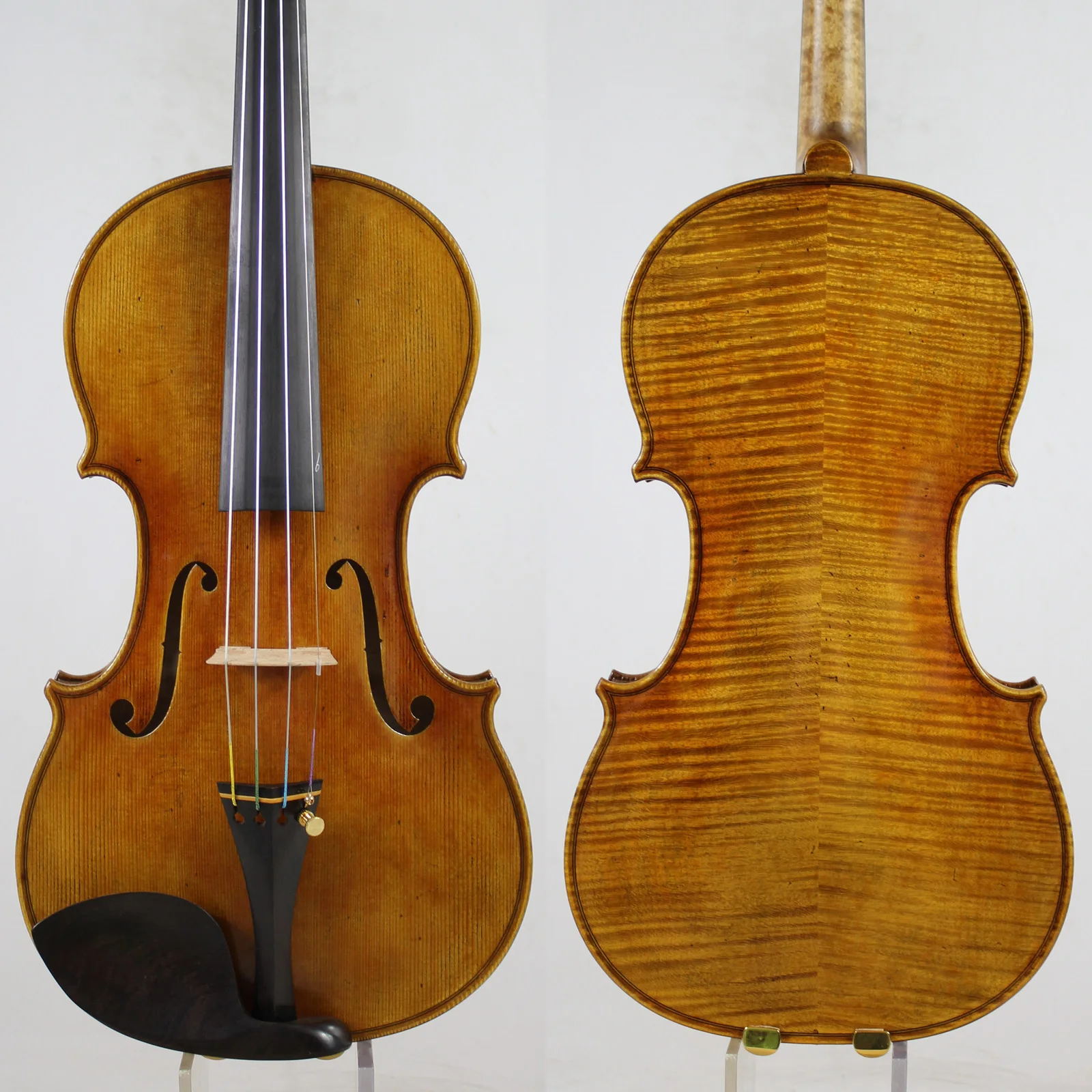 Master Violin! Antonio Stradivari Copy! Strong and Deep Tone!Despiau Bridge!Dominant 135B Strings