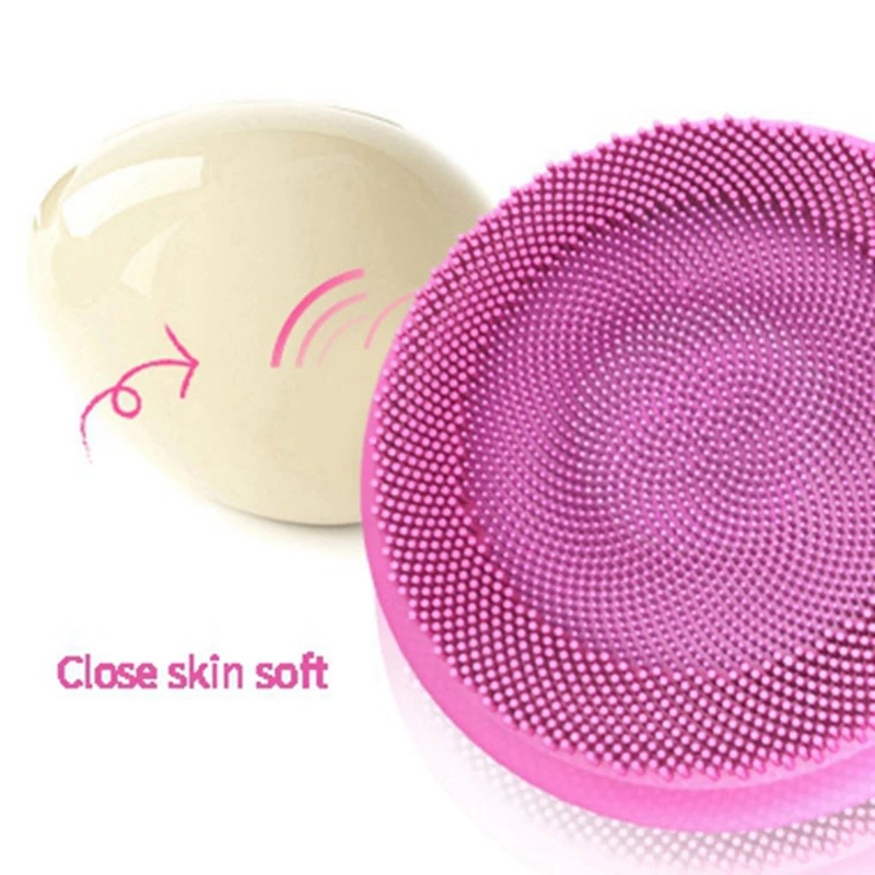 Силиконовая щетка для чистки кожи лица массажер для лица вибрационная машина для глубокой очистки с кольцом