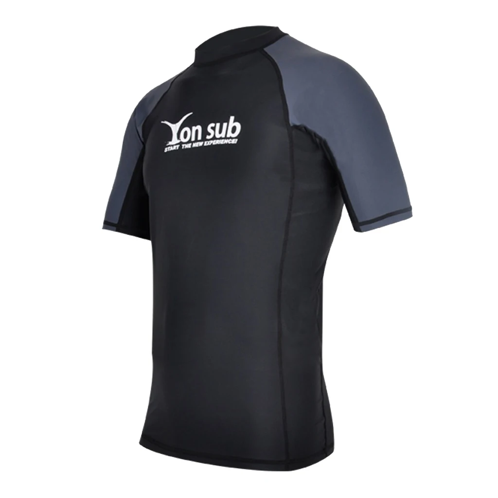 Men's UPF 50+ Short Sleeve Rash Guard Performance Fit Compression Sun Shirt for Swimming Surfing Paddle Boarding - Select Sizes