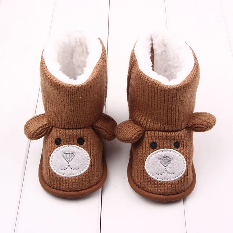 LOOZYKIT От 0 до 1 года обувь для малышей; Детские модели обуви с медведем; вязаная и бархатная детская хлопковая обувь; обувь для малышей; детская обувь